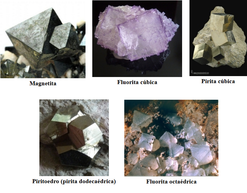 Presencia de los sólidos platónicos en algunas formaciones naturales de ciertos cristales